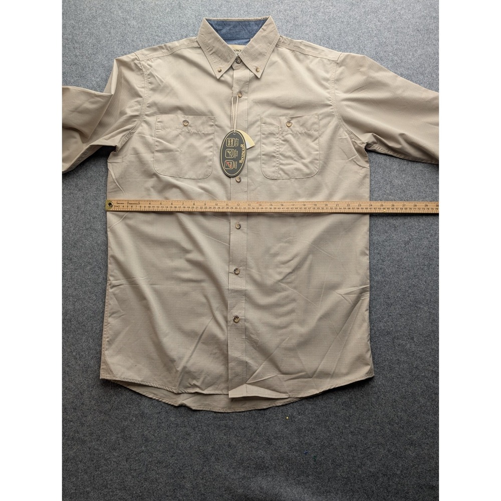 Backpacker Men's Shirt LT Beige Button Up Long Sleeve Pockets Nwt‎ - Picture 8 of 11